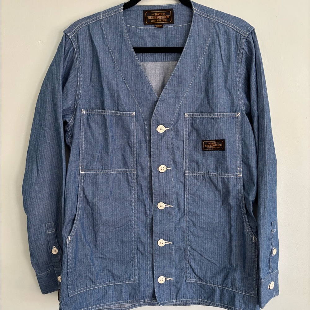 Tokyo Neighborhood Japanese Blue Denim chore coat Jacket